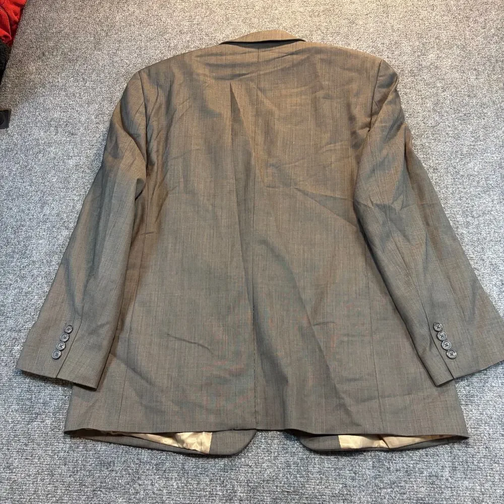 Lauren Ralph Lauren Brown Wool Suit Mens 44R 2 Piece Tailored Jacket Pants